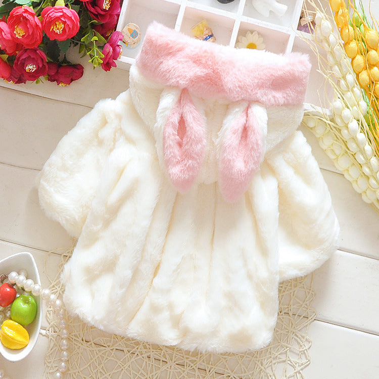 Baby cotton  female 0 one and a half years old 1-2-3 thick small baby cotton coat autumn and winter children's cotton clothes winter coat