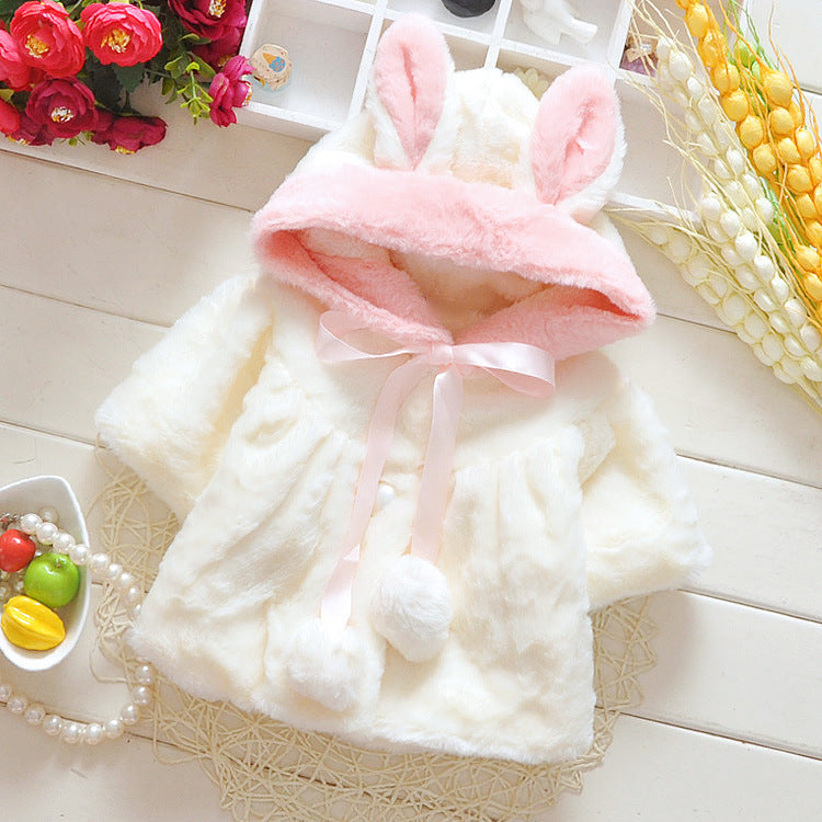 Baby cotton  female 0 one and a half years old 1-2-3 thick small baby cotton coat autumn and winter children's cotton clothes winter coat